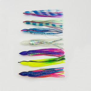Señuelo de pesca de pulpo de cebo blando sin ojos de 15CM, 18CM, 21CM, 25CM para pesca en agua salada y pesca en barco en el océano - Product Image 4