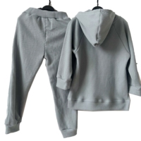 Ensemble de survêtement en coton gaufré confortable et unisexe pour bébé et tout-petit, pantalon et sweat-shirt assortis