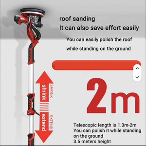225MM Wall Putty Sandpaper Machine Self-vacuuming <b>Ceiling</b> BG-220 High-Power Motor Delivers 1390W for Efficient Sanding of Large - Product Image 5