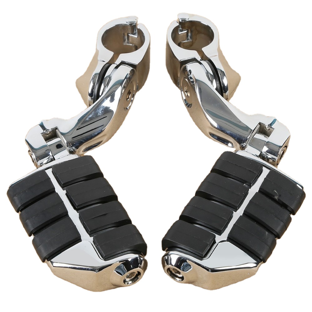 XFMT Repose-pieds Chromé Pour Autoroute 32 Mm Compatible Avec Harley Touring Road King Street Glide