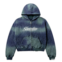 Sweat à capuche surdimensionné vintage pour homme, imprimé DTG personnalisé Kornit, motif léopard dégradé, slogan, streetwear d'automne