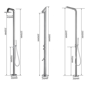 Hot Sale Bathroom Shower <b>Set</b> Nickel Stainless Steel Faucets Rain <b>Spray</b> Ceramic Modern Design Dual Handle HD-009-25 Stainless - Product Image 5