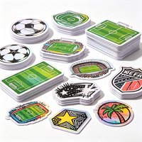 Haoxuan Futbol Trend Çıkartmaları Holografik PVC Futbol Stadyumu Sokak Grafikleri Gümüş Folyo Aşınmaya Dayanıklı Hassas Kesim