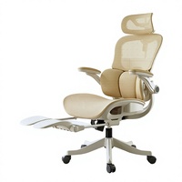 Chaise de bureau ergonomique pour ordinateur, avec support lombaire, confortable, réglable en hauteur, appui-tête, dossier haut, pour la maison et les étudiants
