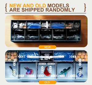 Isolation d'<span class=keywords><strong>aquarium</strong></span> Betta en verre ultra blanc petit réservoir de poissons filtre combiné multi-grille eau sans changement - Product Image 4