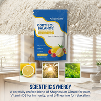 Aegelwell Mélange de Boissons Équilibrant le Cortisol avec Glycinate de Magnésium, Citrate et Vitamine D3 pour Réduire le Stress, Favoriser le Calme et la Concentration