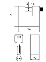 Cadenas rectangulaire intelligent en acier inoxydable pour boîte de sécurité, conteneur d'expédition et porte de coffre-fort