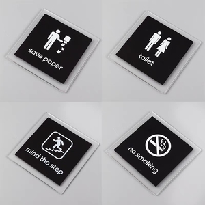 Cartelli per Porte di Bagni in Acrilico, Segnaletica per Servizi Igienici Femminili Urgenti - Product Image 2