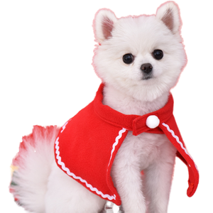 Pet <b>Dog</b> & Cat <b>Winter</b> Comfortable Christmas Cloak with Cute Animal Pattern Cloth - Product Image 1