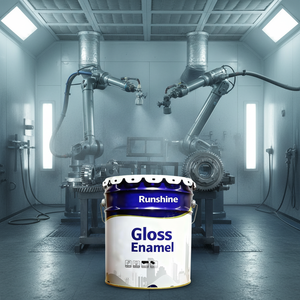 Peinture émail acrylique à base d'huile, revêtement liquide à faible teneur en COV, séchage rapide, 65-70% de solides, utilisation intérieure et extérieure pour les garnitures en bois, les portes - Product Image 1