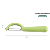 Moeiteloos Handheld Keukenschiller Roestvrijstalen P-Vorm Klein Schilmesje Met Plastic Handvat Voor Het Schillen Van Fruitgroenten
