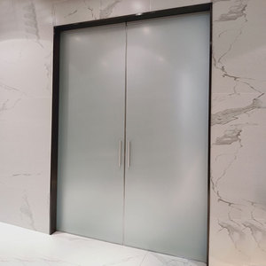 Porte de poche <span class=keywords><strong>coulissante</strong></span> sans cadre en verre givré, pour intérieur de maison, deux portes de poche, 12mm, sécurisé, 8 — 12mm - Product Image 4