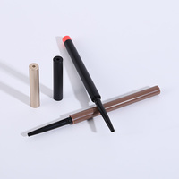 Tubes en plastique vides avec bouchon à vis et étiquette, pour eye-liner double embout et crayon à lèvres 2-en-1, emballage cosmétique