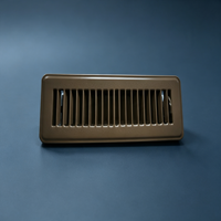 Unité de ventilation au sol 2*10 marron de haute qualité, design épuré, pour villa et gîte, avec système d'air frais central