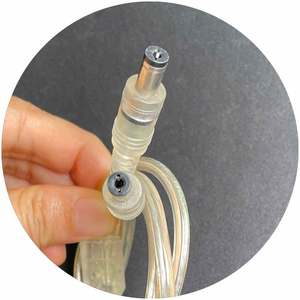 Cable de alimentación transparente de 5,5x2,1mm, conector macho fenale con conector de alimentación ajustable - Product Image 6