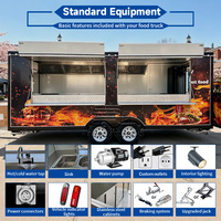 Camion de restauration entièrement équipé, mini carrito de comida, camion de desserts, camion de gaufres et crêpes, camions de restauration mobiles à vendre aux États-Unis