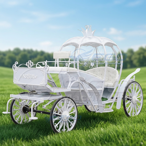 Articles de mariage électriques de luxe Cendrillon : Chariot de Cendrillon en métal sans chevaux et sans roues, et chariot de princesse, articles de décoration à vendre - Product Image 1