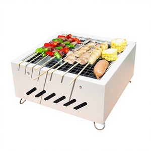 Barbecue portable pliable au charbon de bois, revêtement poudré antiadhésif, sans fumée pour le camping, la maison et le jardin - Product Image 1