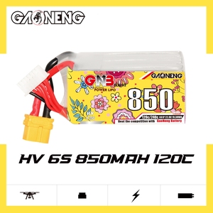 GNB GAONENG 850mAh 6S HV 22.8V 120C XT60 RC LiPo <b>Battery</b> FPV Racing Light Weight LiHV High Voltage - Product Image 2