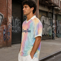 Camiseta de Fútbol con Estampado Tie Dye Psicodélico, Camiseta de Fútbol Retro con Arcoíris Pastel, Camiseta de Fútbol Personalizada