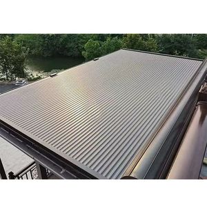 Ngoài trời nhôm Hướng dẫn sử dụng cơ giới có thể thu vào mái hiên tán cửa sổ bóng râm ban công phòng kính giữ bền PVC Acrylic buồm - Product Image 1