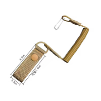Ceinture tactique multifonctionnelle d'extérieur, chaîne de taille anti-perte, chaîne à ressort élastique, porte-clés, boucle de montagne, accessoires de chasse