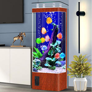 <span class=keywords><strong>Aquarium</strong></span> en verre pour salon, petit et moyen, pour la maison, sur pied, filtre arrière, carré, vertical, sans changement d'eau, 2 ans - Product Image 6