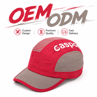 Casquette de sport légère en toile rouge à séchage rapide avec logo, respirante et réglable pour hommes/femmes, idéale pour les voyages, la randonnée, le cyclisme et le camping