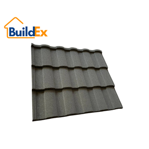 Chine Fabricants Tuiles revêtues de pierre Capuchon de faîte de toit en acier <span class=keywords><strong>Prix</strong></span> de tôle de toiture moderne pour le Ghana - Product Image 4