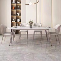 Ensemble table et chaises de salle à manger d'extérieur moderne à 4 couverts petits meubles contemporains pour la maison, l'hôtel ou l'appartement