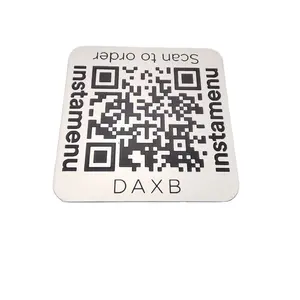 Etching Engrave Print Stainless Steel QR Code Nameplate