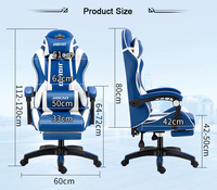 Chaise de jeux de course ergonomique en cuir pu, fauteuil pivotante, moderne, de gaming, pour ordinateur et ordinateur, haut de gamme, rvb, bon marché