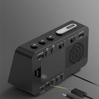 Hotel Wekker Radio Fm Met Slaap Timer Dual Usb Poort Opladen Digitale Led Display Dimmen Instelbare Volume Bt Speaker