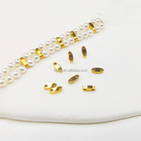 Perle d'espacement à deux trous en acier inoxydable Perle de millet à double rangée DIY Bijoux faits à la main Accessoires Bracelet Collier Perle d'espacement