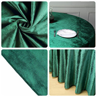 Nappe Ronde de Luxe Multicolore 120 Pouces en Velours Froissé Uni pour Fêtes, Banquets et Événements de Mariage