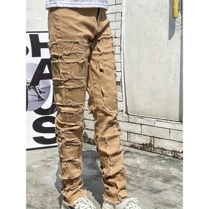 Pantalones Unisex de Pierna Recta, Elásticos y Laminados, Estilo Europeo Americano, 2025 |   Pantalones Vintage de Talle Alto Resistentes al Viento - Product Image 1