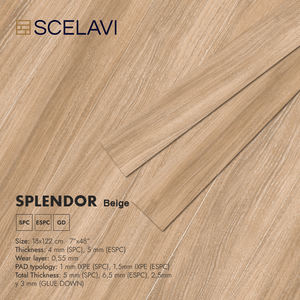 Carreaux à grain <span class=keywords><strong>de</strong></span> bois hybride SPC Revêtement <span class=keywords><strong>de</strong></span> <span class=keywords><strong>sol</strong></span> stratifié en PVC bon marché Planche <span class=keywords><strong>de</strong></span> vinyle Utilisation intérieure Parquet hybride Conception graphique - Product Image 2