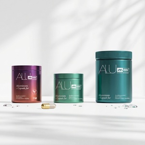 Custom Printed Aluminum <b>Pill</b> Jar for Supplement <b>Container</b> Premium Custom Supplement Bottles Dietary Supplement Packaging - Product Image 3