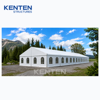 Tenda Pernikahan Outdoor Aluminium untuk 200 Orang dengan Jendela 20x20 untuk 400 Orang PVC