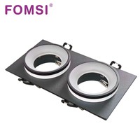 Boîtier de downlight carré LED FOMSI, mat, multi-têtes, pour ampoule LED MR16, cadre pour module LED GU10, spot LED MR16