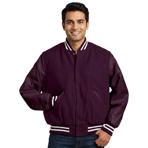 Chaquetas Universitarias de Béisbol para Hombre, Fabricadas a Medida, con Mangas de Cuero y Lana, de Alta Calidad - Product Image 1
