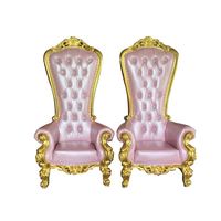 Chaise de trône noire sculptée, modèle Gold King, pour pédicure, mariage (couleurs bleu mariée et marié), table de burger, fabrication chinoise, Canada