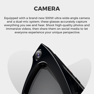 Gafas inteligentes M01 con cámara HD de 500W Traducción de IA ENC Reducción de ruido Chatgpt Deportes Auriculares portátiles inteligentes Hombres Mujeres - Product Image 4
