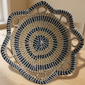 Cesta Decorativa de Pared de Estilo Bohemio Chic, Hecha a Mano con Mimbre, Decoración Abstracta para el Hogar, Ideal para Interiores Modernos y Elegantes - Product Image 3