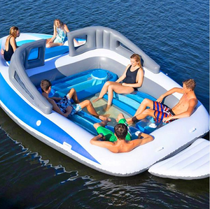 Isola Divertimento Gonfiabile Personalizzata per 6 Persone, in PVC da 0.5MM, Modello Bay Breeze, Certificata CE per Uso Commerciale, Struttura per Feste Acquatiche - Product Image 1