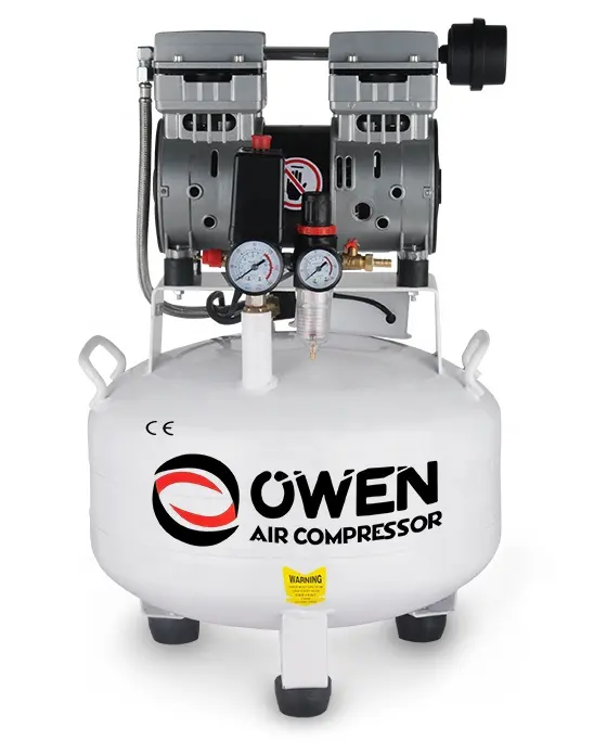 30 Liter VERTICAL TANK oil free Low-noise portable piston dental compressor