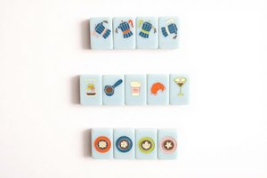 The Coffee Collection <b>in</b> Daybreak Designer <b>Light</b> Blue Acrylic American Mahjong Set Factory Pre-order - Product Image 2