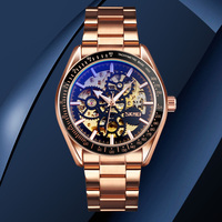 Montre automatique de luxe pour homme avec logo personnalisé, mouvement de haute qualité, bracelet en acier inoxydable, cadran bleu, cadran analogique, montre-bracelet pour affaires
