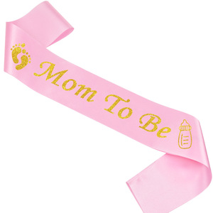 Banda <span class=keywords><strong>de</strong></span> Satén con Letras Brillantes para Futura Mamá, Pie <span class=keywords><strong>de</strong></span> Bebé, Día <span class=keywords><strong>de</strong></span> San Valentín, Baby Shower, Revelación <span class=keywords><strong>de</strong></span> Género, Decoración para Fiestas en Interiores/Exteriores - Product Image 2