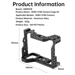 DMIDITIR Jaula de aluminio para cámara con soporte de zapata fría para A7M3/<span class=keywords><strong>A7III</strong></span>/A73/A7RIII/A7R3/A7II/A7S II/A7R II - Product Image 5